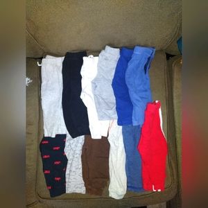 12 pairs of baby boy pants 6-9 months